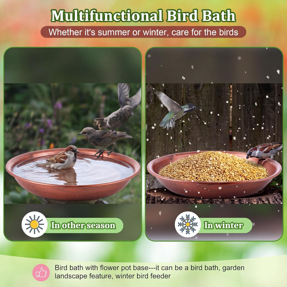 Bird Bath Bowl Outside, Large Bird Bath Bowl Replacement, Standing