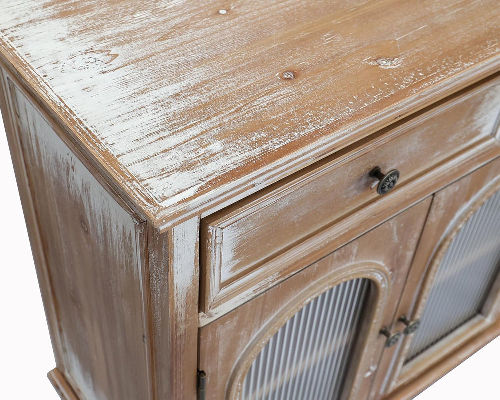 LKTART 59" Solid Wood Sideboard Buffet Storage Cabinet with Doors&Dr...
