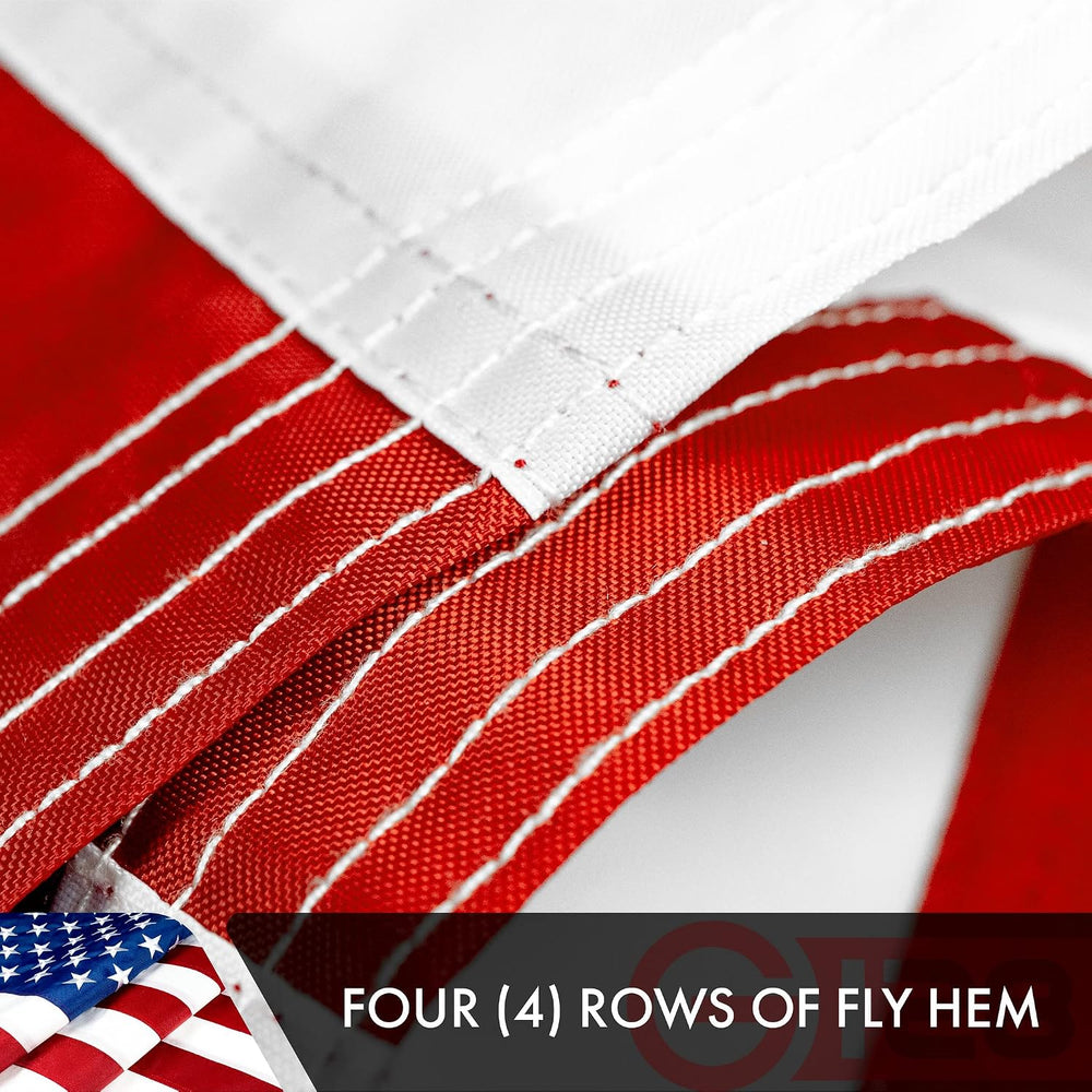 G128 American USA Flag | 3x5 Ft | Double ToughWeave Series Double Sided Embro...