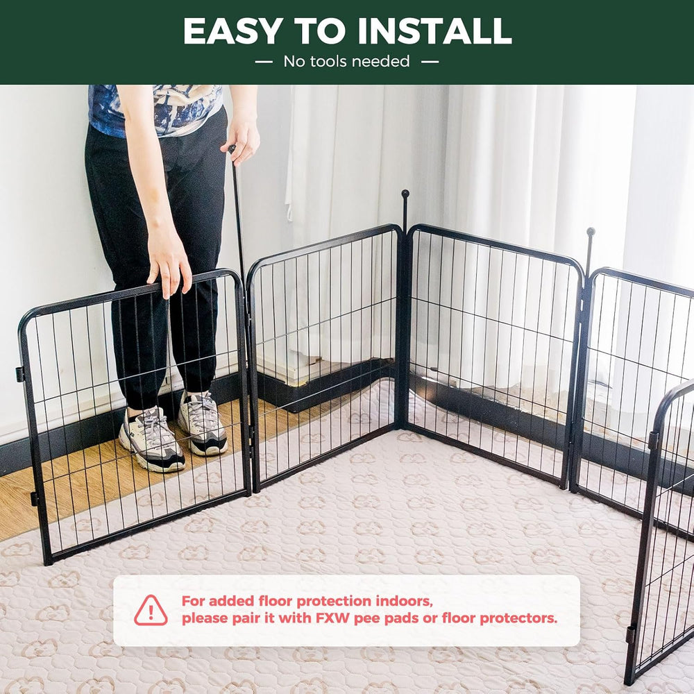 FXW Rollick Dog Playpen, Indoor, Yard & RV Camping, 24" H, 48 Panels