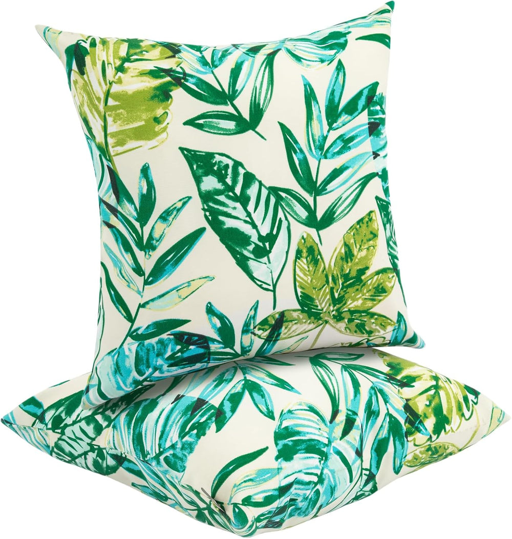 FUNHOME Water Resistant Outdoor Throw Pillows for Patio Furniture,18x18 Inch ...