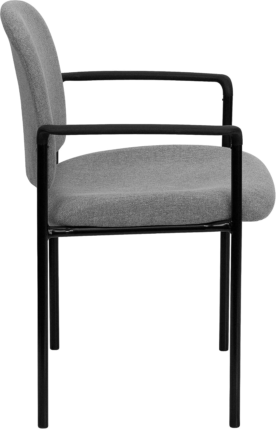Flash Furniture Steel Stackable Reception Chair with Arms, Gray