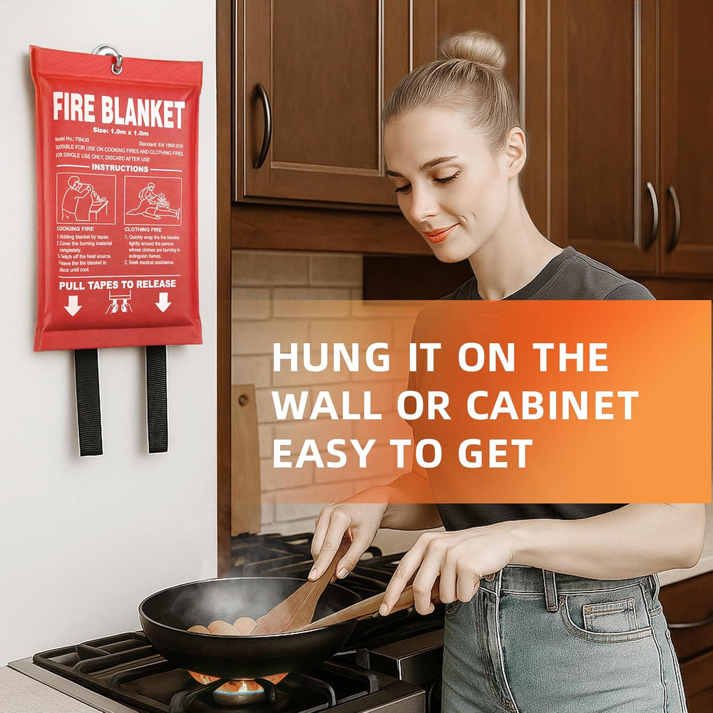 Fire Blanket 2 Pack - 40" x 40" Prepared Emergency Fire Blanket