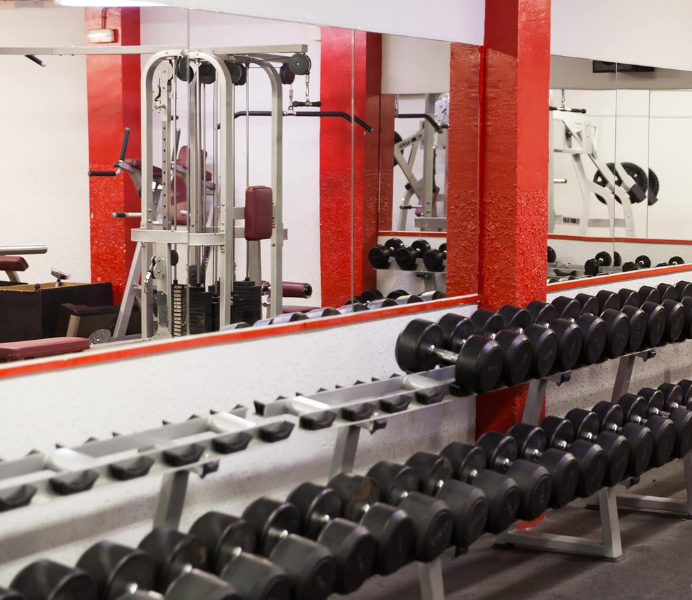 Home Gym Mirror 48"x24" 3PCS, Wall Mounted Frameless Tempered Glass...