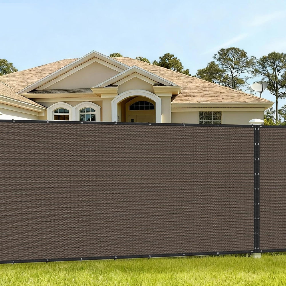Buzzbazaar 4' x 50' Brown Heavy Duty Privacy Fence Screen Ultra - Com...