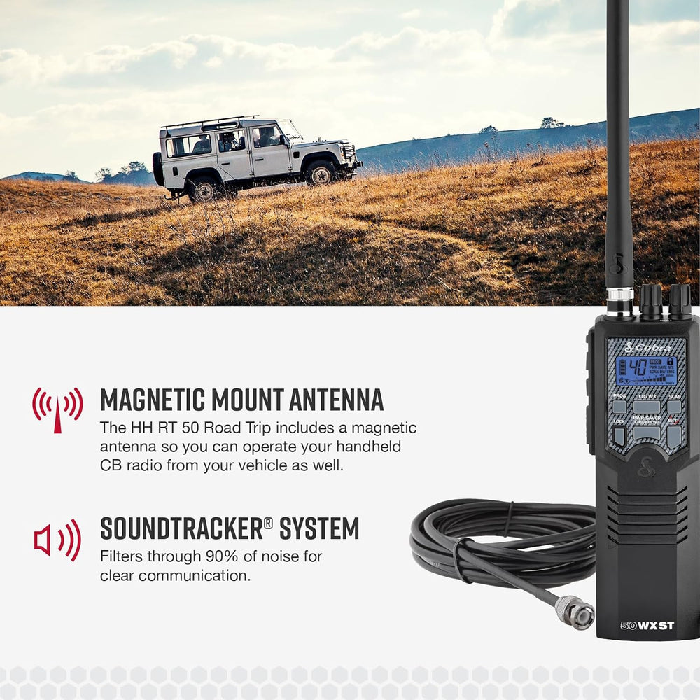 Cobra HHRT50 Road Trip CB Radio - 2-Way Handheld Emergency Radio with Access ...