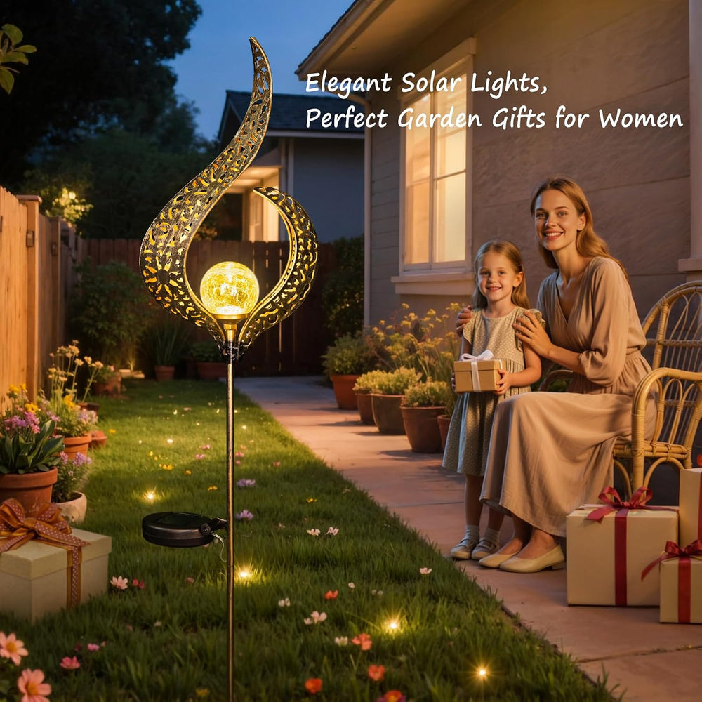 HOMEIMPRO Outdoor Solar Garden Lights Waterproof, Gifts for Mom Dad, Yard Art...
