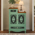 JOINICE Vintage Accent Cabinet with Doors,Entryway,Hallway,Sage Green