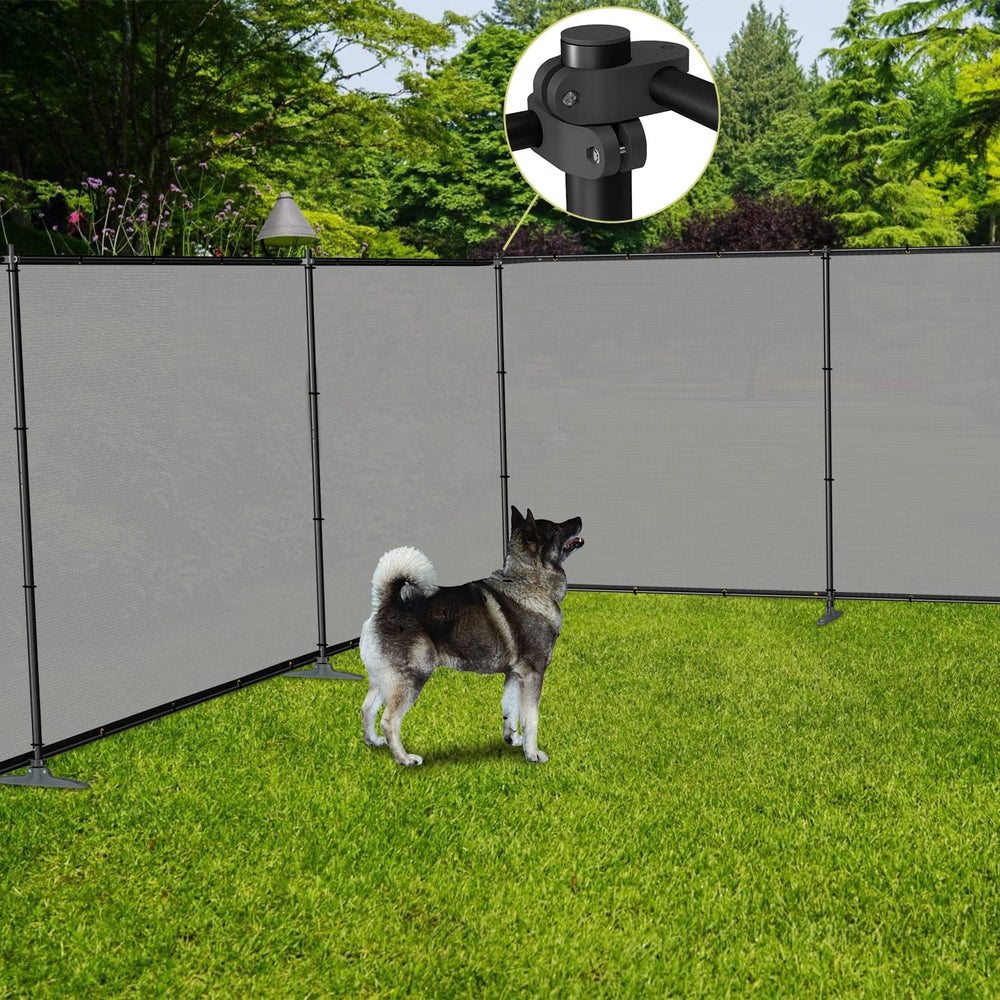 TANG 5'x24' Outdoor Privacy Screen FreeStanding, 220GSM Mesh Fencing ...
