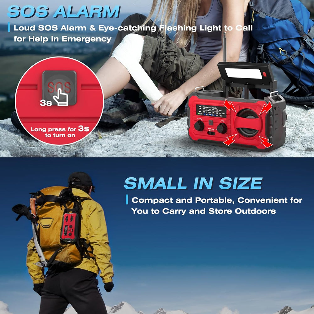 NITIGO Weather Radio, 10000mAh Large Battery Emergency Radio, Survival Gear