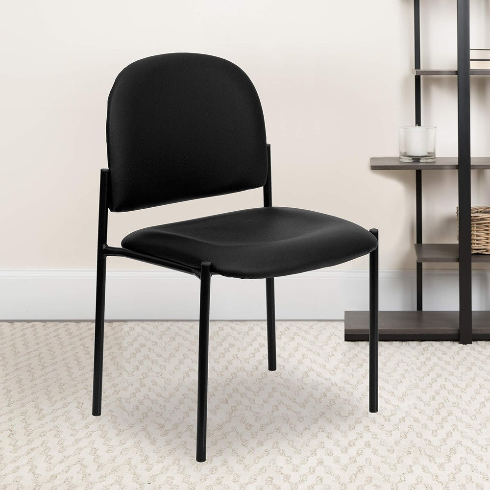 Flash Furniture Tania Comfort Vinyl Upholstered Stackable Side Reception Chai...
