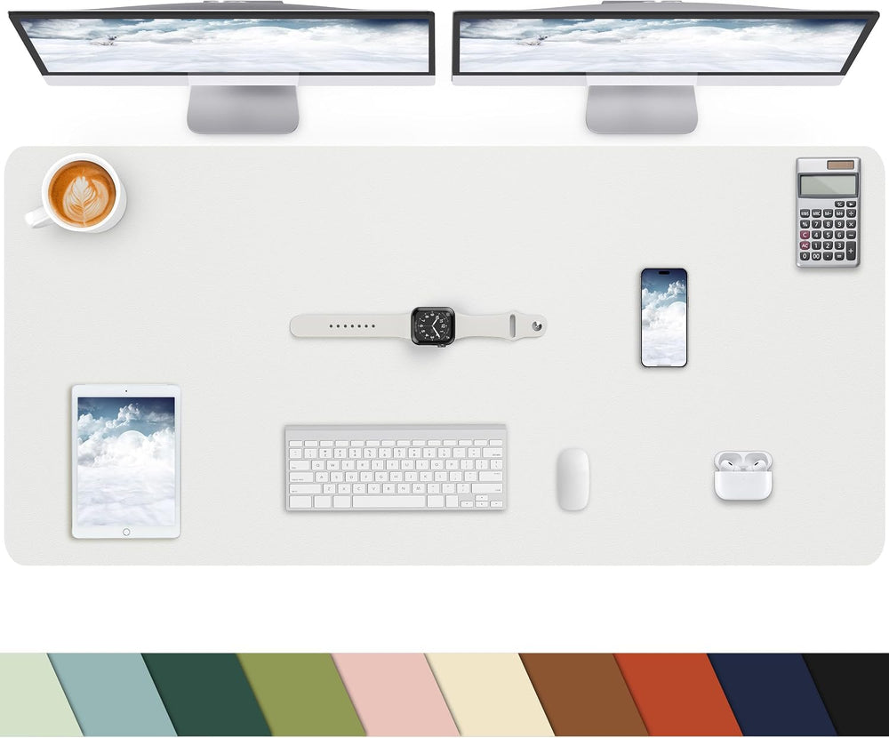 Desk mat Large, Leather Desk Pad Protector,Office Desk Mat,Mouse Pad, Non-Sli...