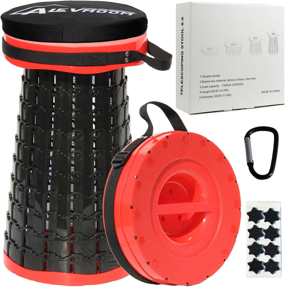 ALEVMOOM Upgraded XXL Collapsible Stool with Cushion 19.7",1000lbs Max W...