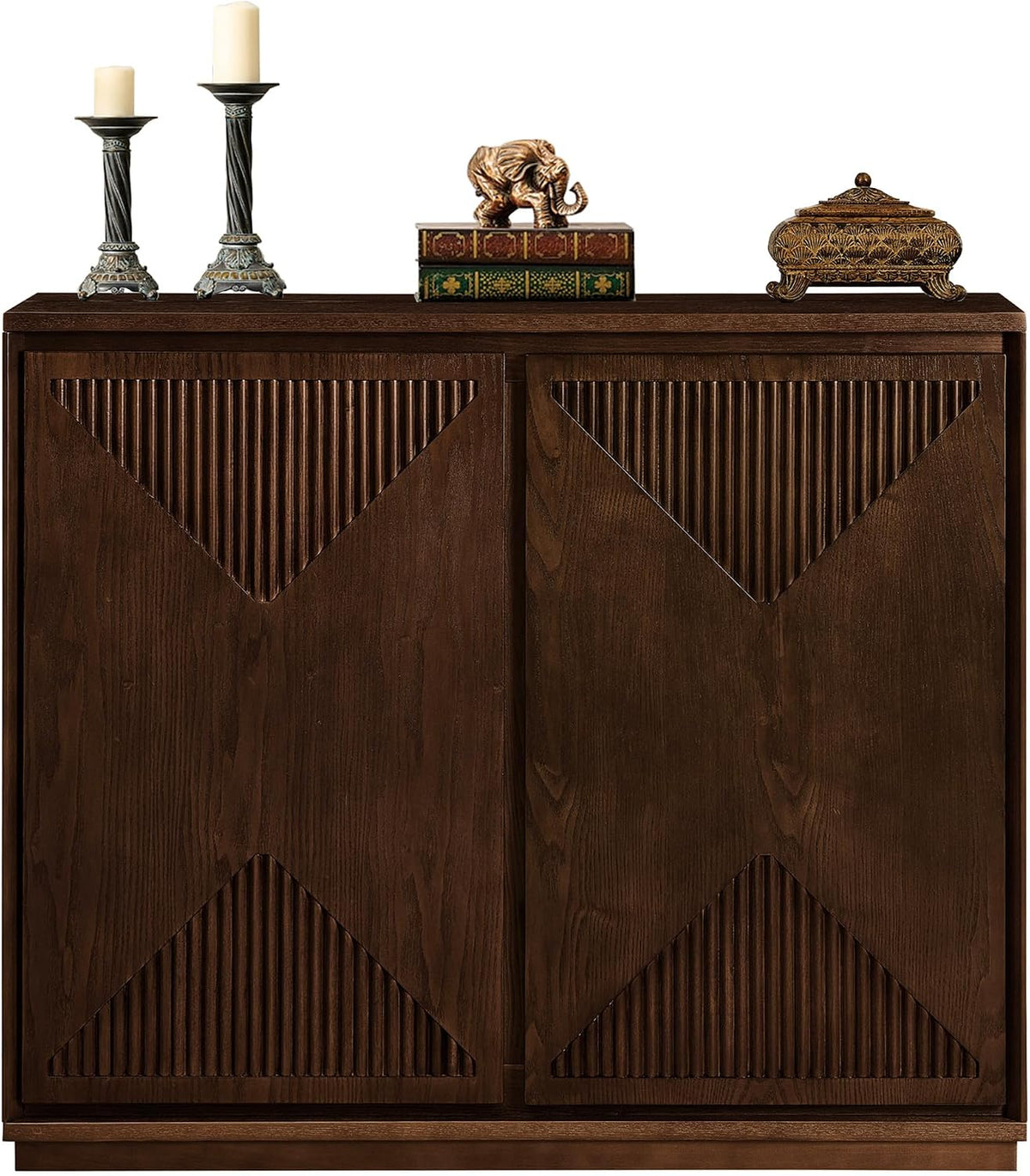 LKTART 39" Narrow Sideboard Buffet Cabinet,Bar Cabinet Solid Wood Doors