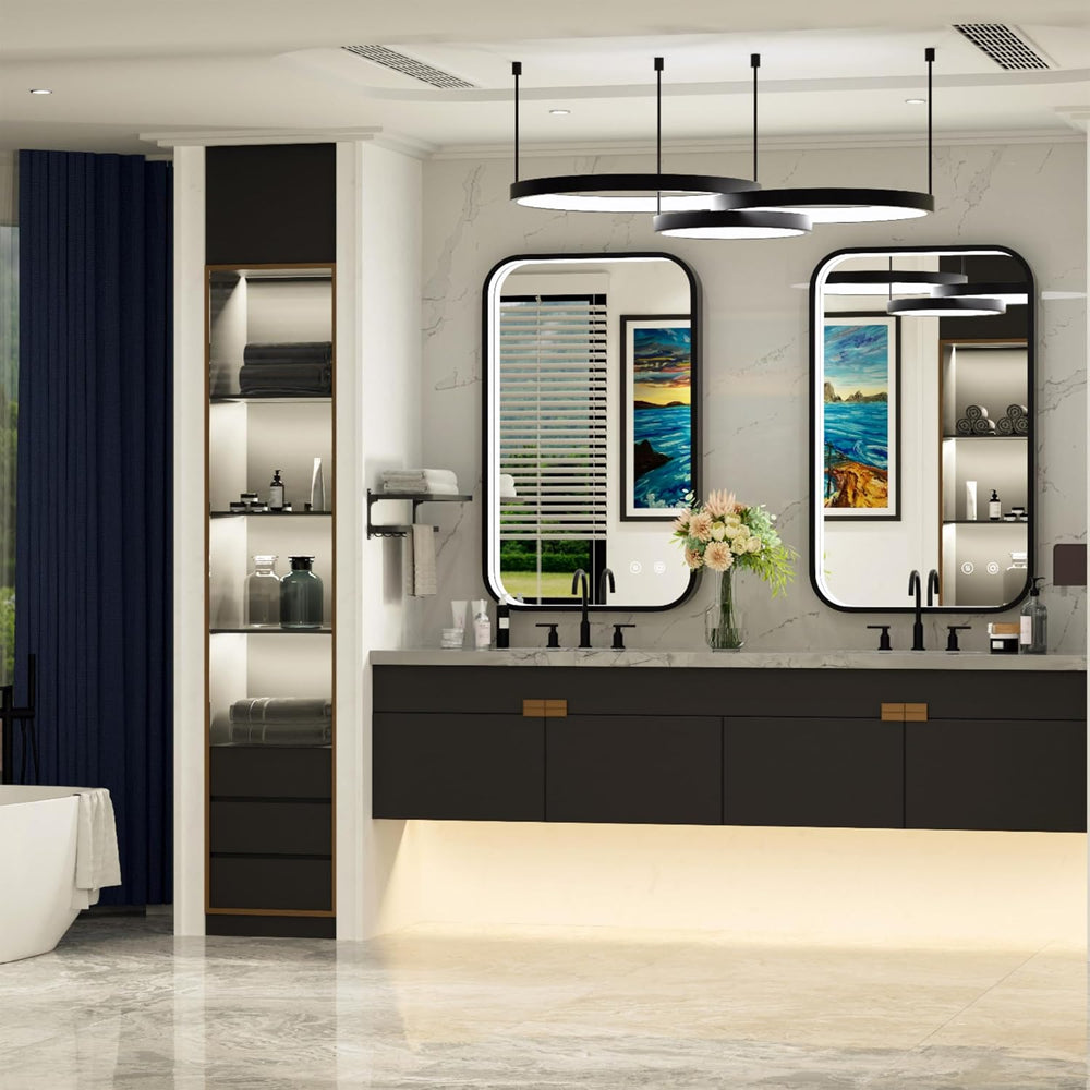 24x36 Inch LED Bathroom Mirror with Lights, 3 Color Temperatures
