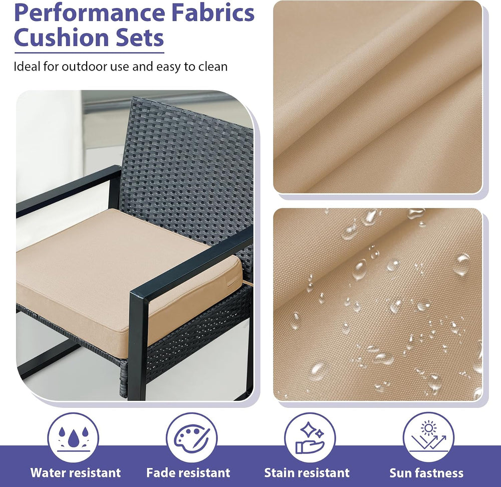 IPYNBAP Outdoor Chair Cushions Set of 4 -Waterproof Outdoor Seat Cushions for...