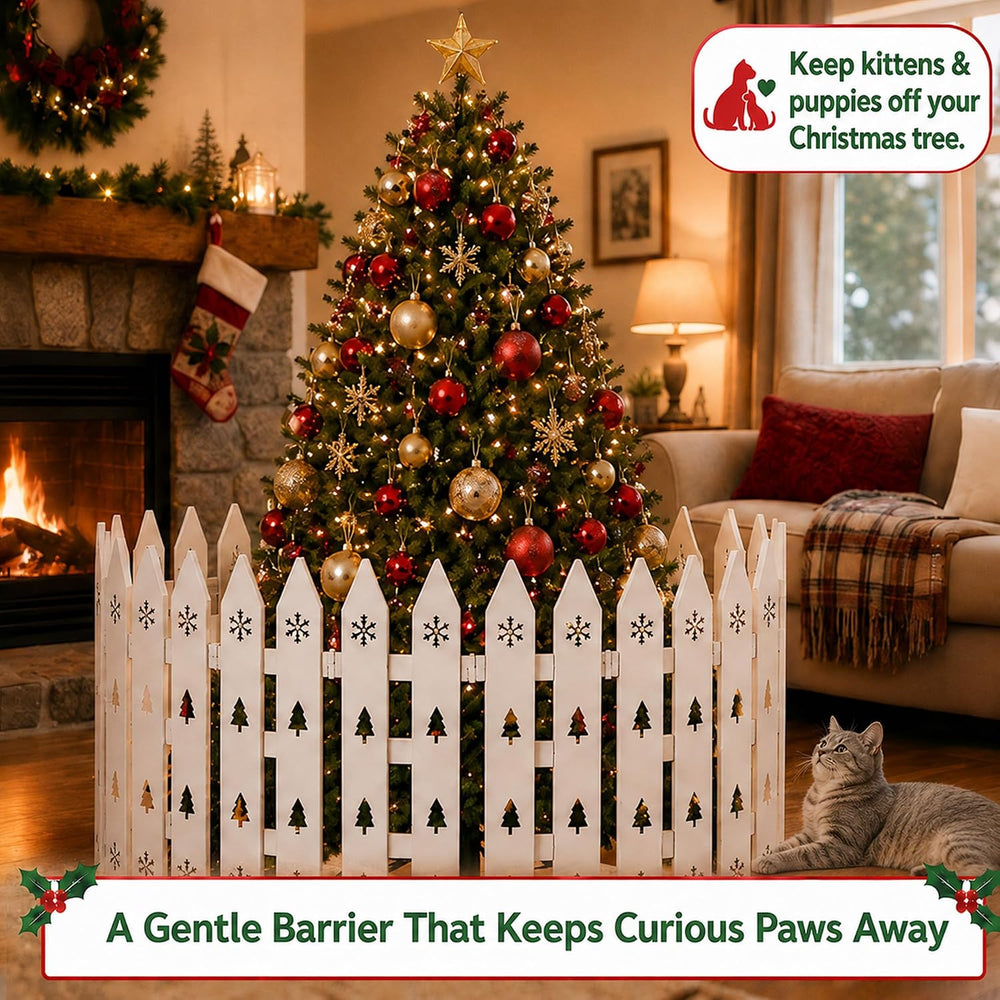 24 Inch Extra Tall Christmas Tree Fence, 12 Pack