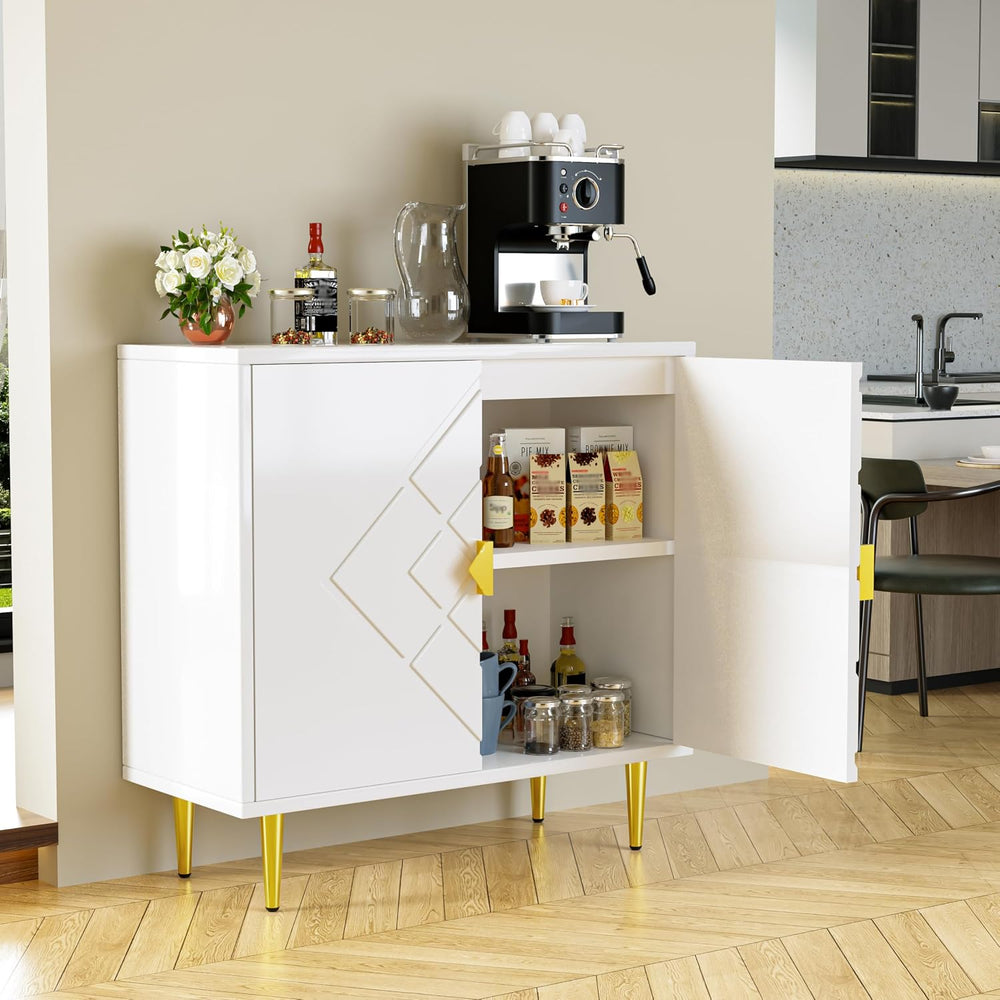 Xilingol Modern Accent Cabinet with Storage, Storage Cabinet with 2 Doors, Si...