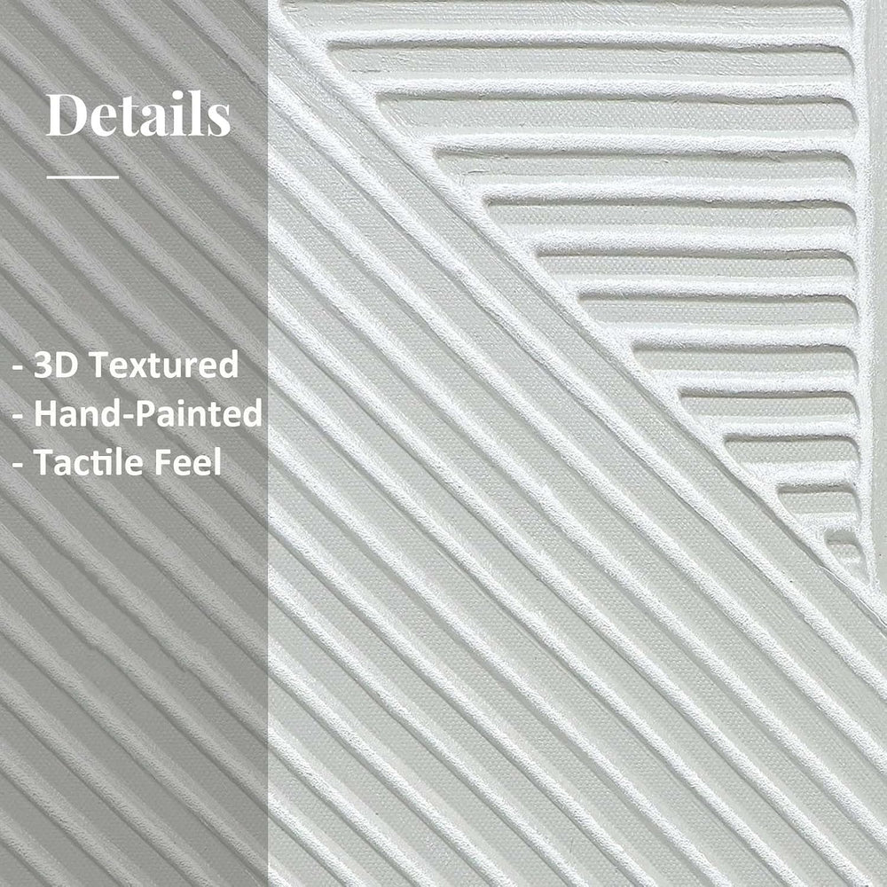 Zessonic Neutral Textured 3D Boho Abstract Hand-Painted Wall Art, 16"x24...