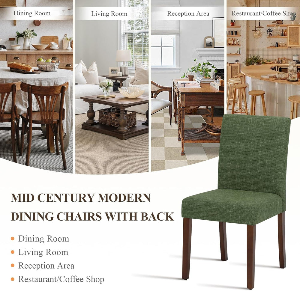 MALOL Upholstered Dining Chairs Set of 4, Modern Fabric Dining Room Chair, Wo...