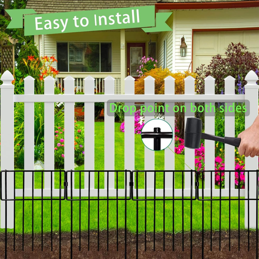 Thrivinest Animal Barrier Fence, 20 Pack No Dig Decorative Fences, 17in(H) x2...