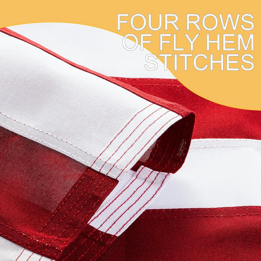 American Flag 4x6ft Outdoor, TearProof High Wind Spun Polyester US Flags