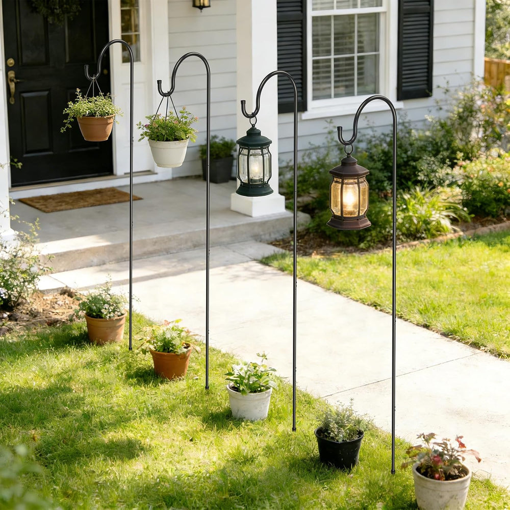 GOFORWILD 65 Inch 8 Pack Shepherd Hook for Garden Decor