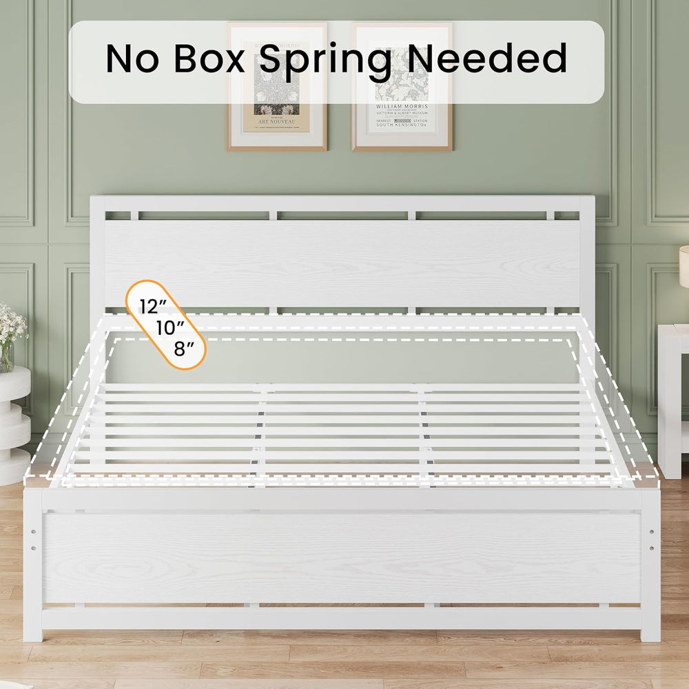 LIKIMIO King Size Bed Frame with Headboard and Footboard
