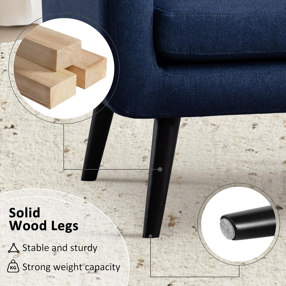 LSSPAID Modern Accent Chairs, Upholstered Fabric Cozy Armchairs, Living Room ...