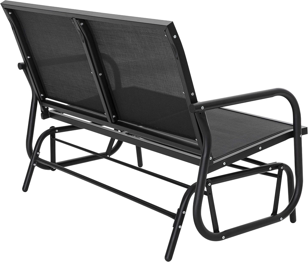 NUU GARDEN 2 Person Outdoor Glider Bench Patio Glider, Patio Glider Swing Cha...