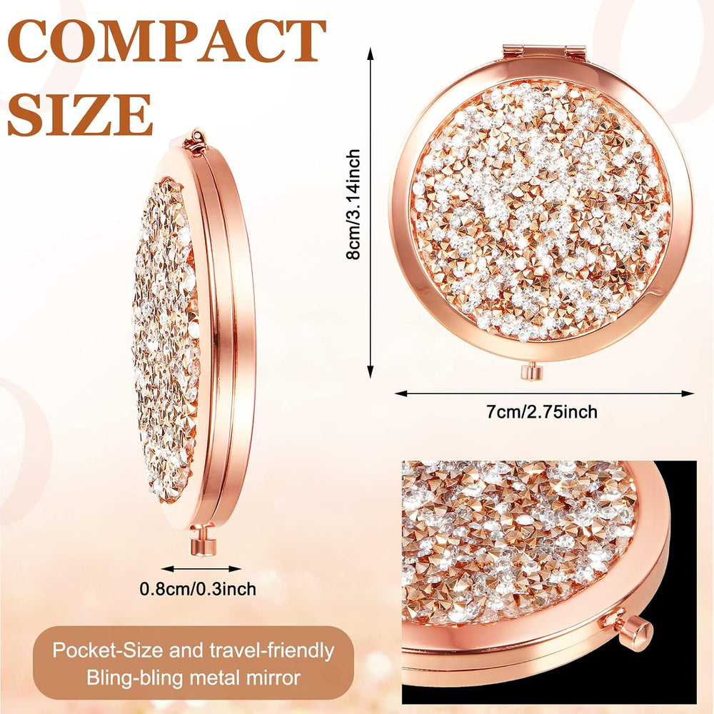 Cindeer 24 Pcs Small Compact Mirror Folding Pocket Makeup Round Hand Held Cos...