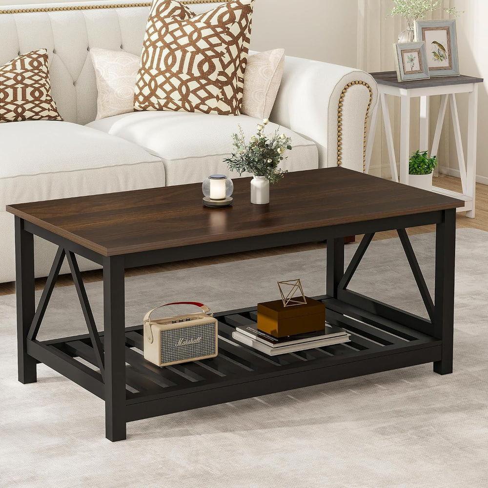 Coffee Table with Storage Small Black Farmhouse Coffee Table for Livingroom