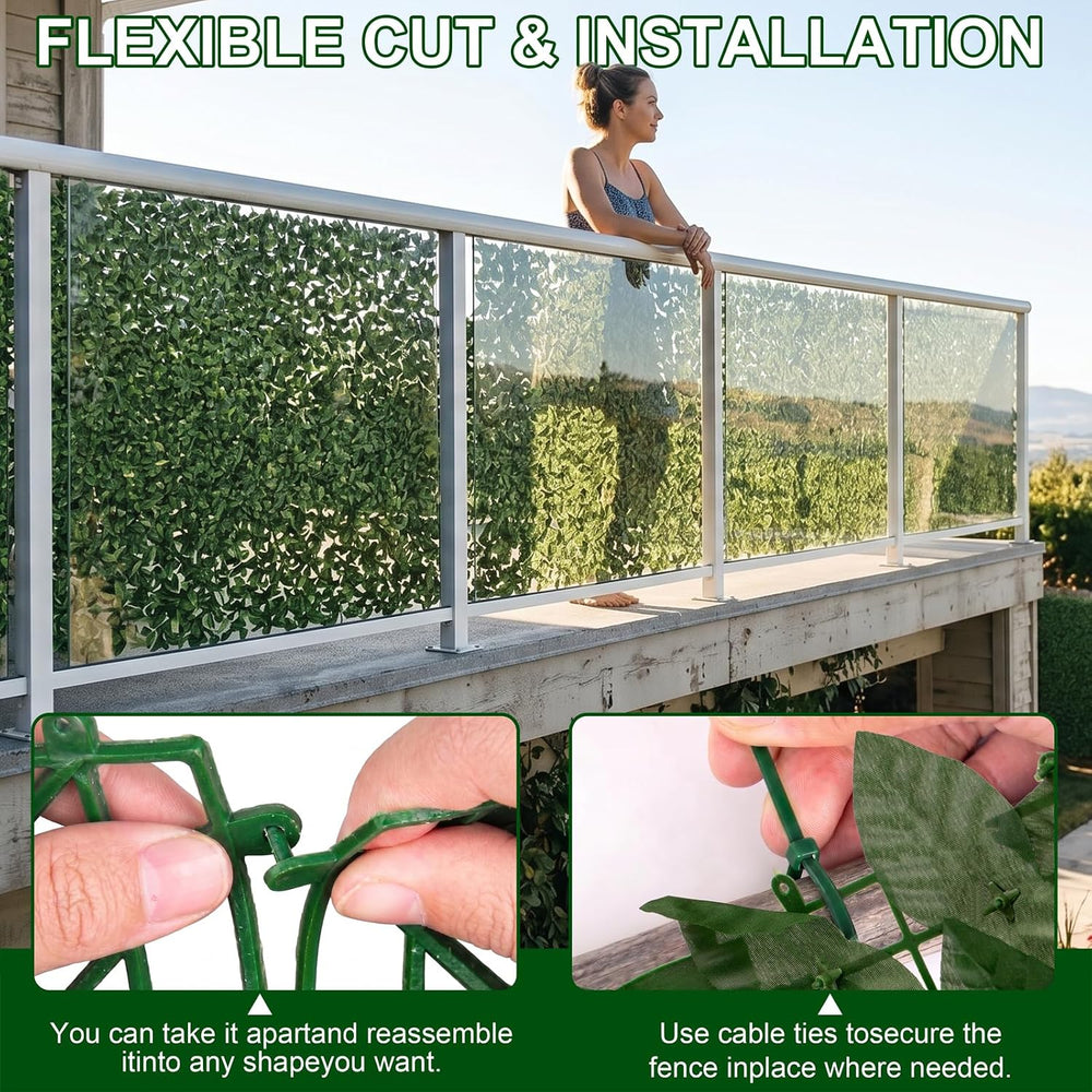 AOKIIE 60"x120" Artificial Ivy Privacy Fence Screen UV-Anti 50SQFT