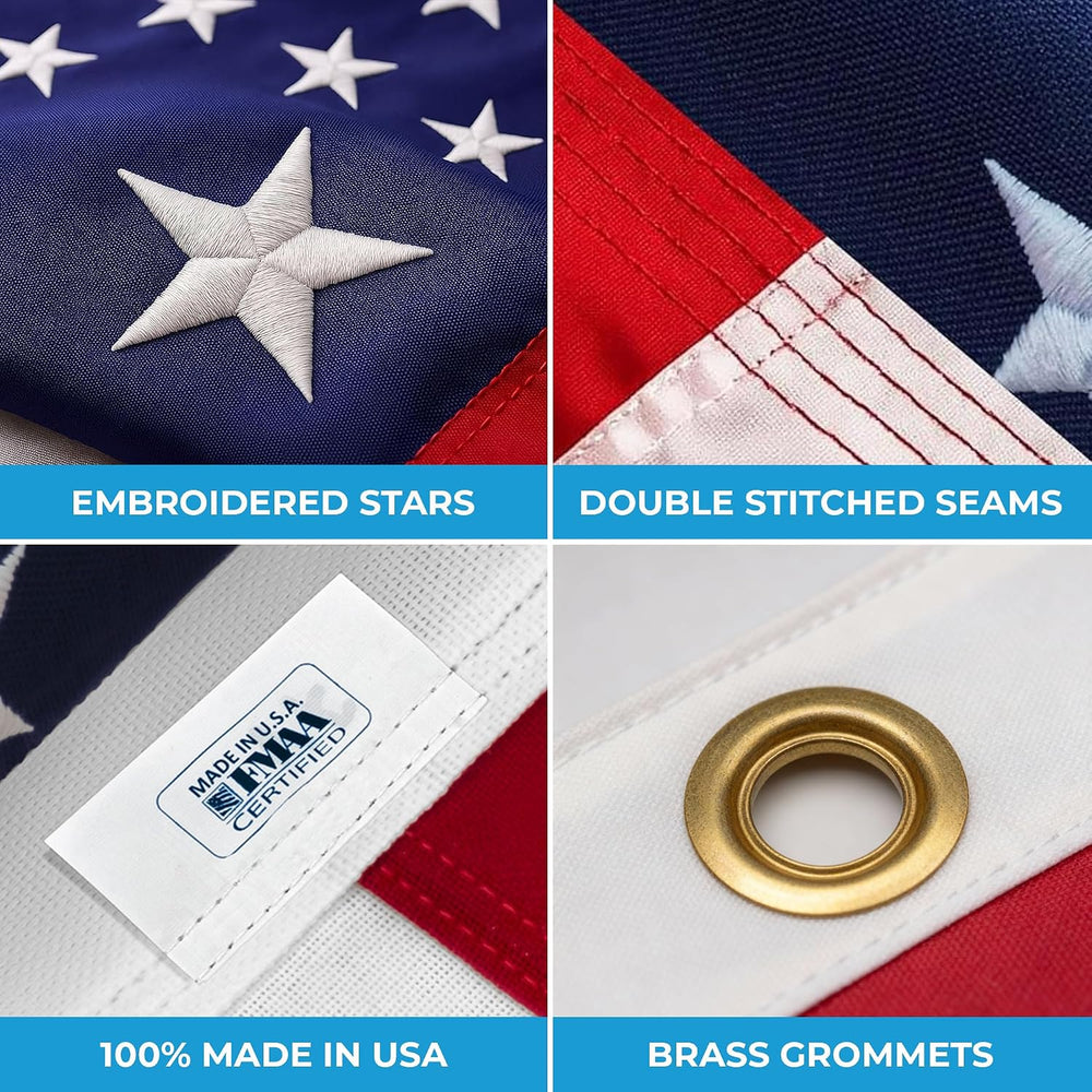 American Flag | American Flags for Outside 3X5 |100% Made in USA Flag-Premium...