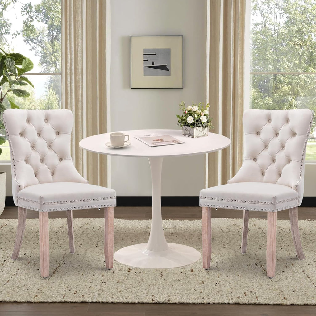 3 Piece Round Dining Table and Chairs Set for 2
