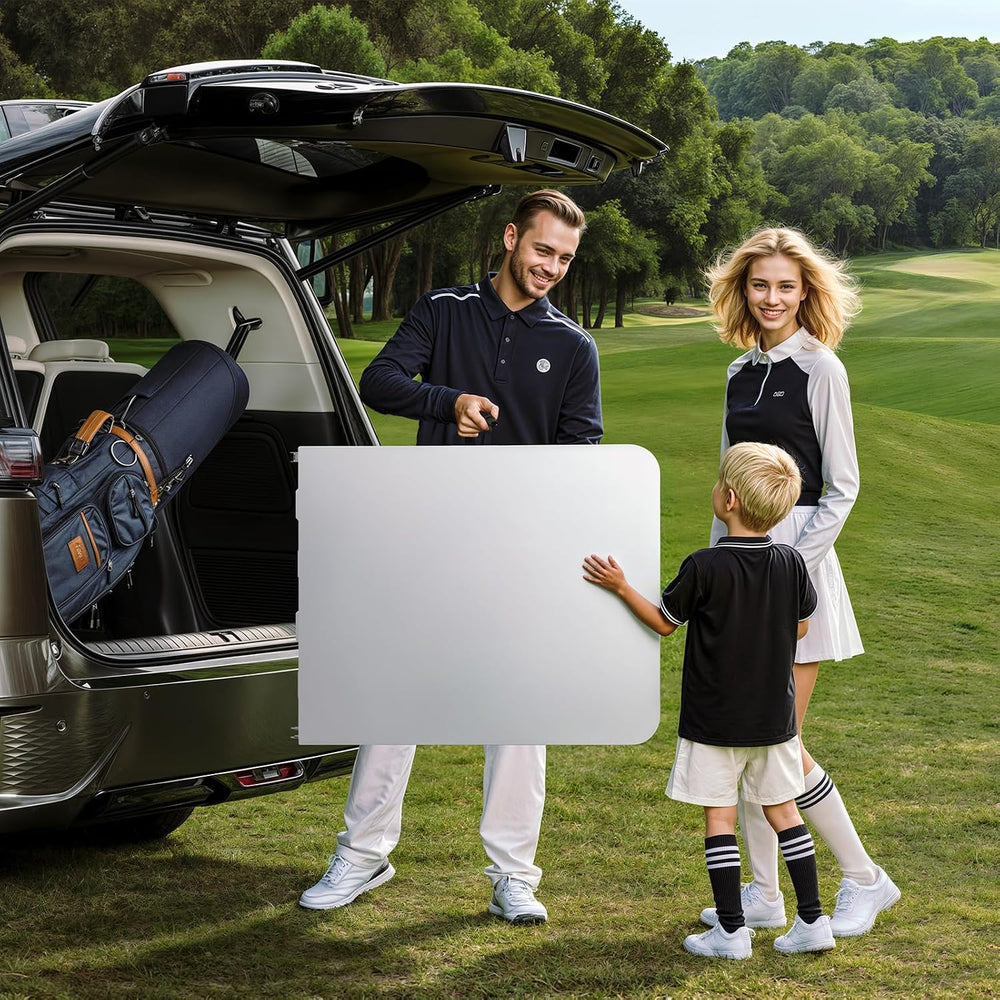 6ft Plastic Folding Table with Portable Carry Handle, White