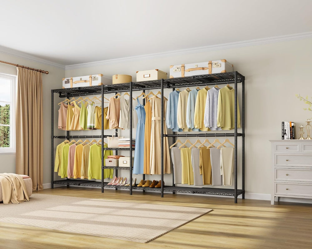 VIPEK X4 Expandable Heavy Duty Clothes Rack Wardrobe Closet Organizer Black