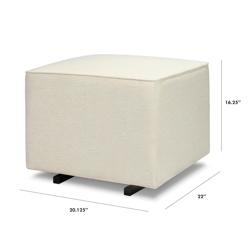 Davinci Universal Gliding Ottoman in Vanilla, GREENGUARD Gold & CertiPUR-...