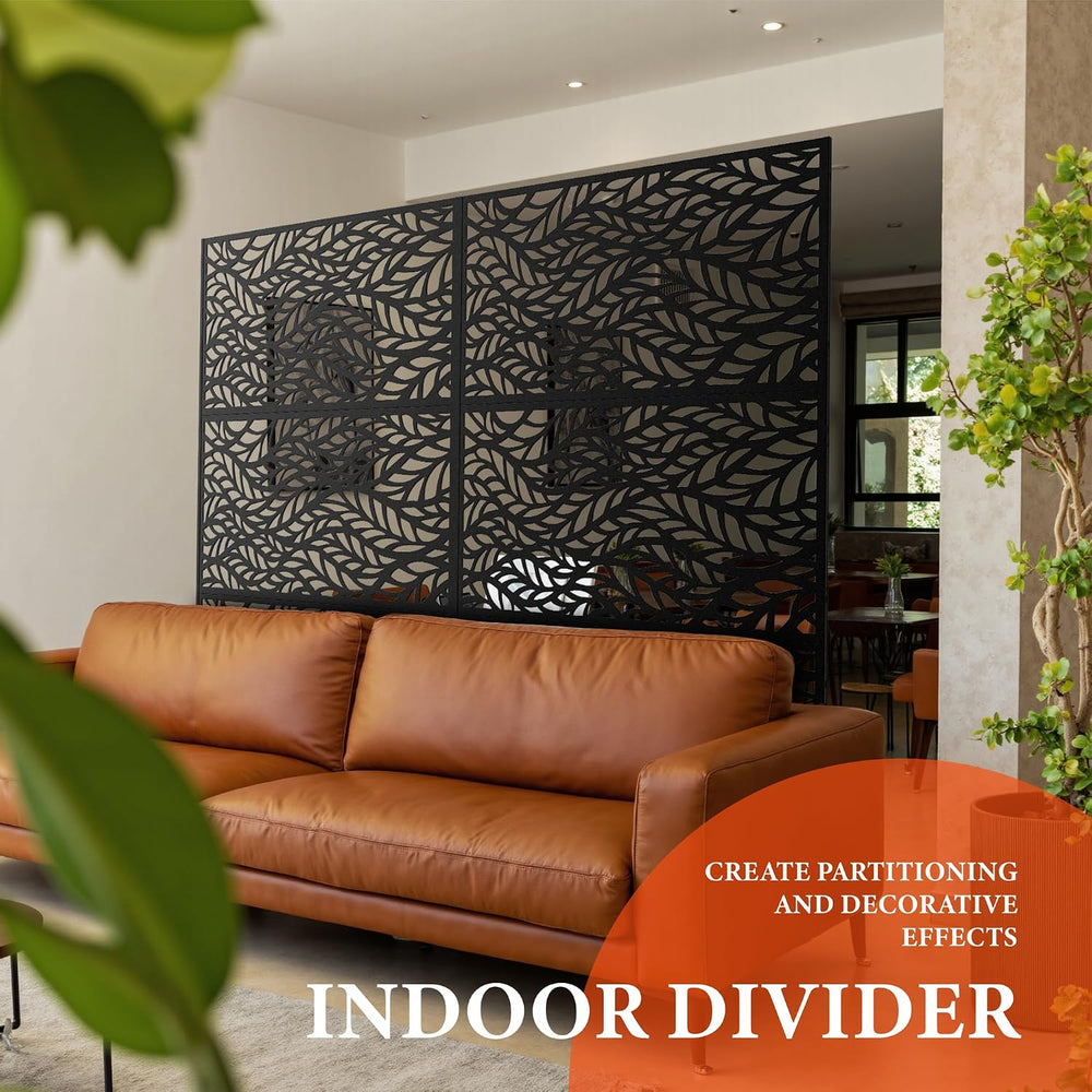GarveeLife Metal Privacy Screen 72" h x 47" w, Outdoor Privacy Scre...