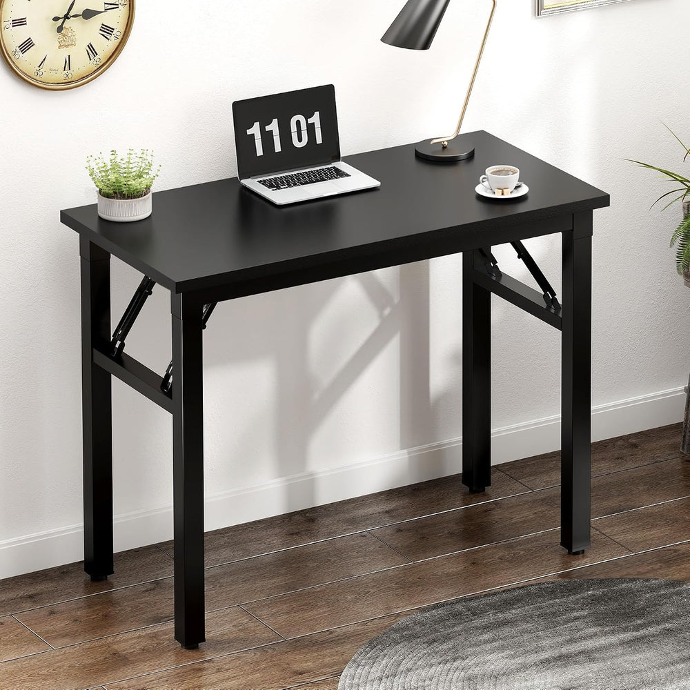 Need Small Folding Computer Desk, 31.5 Inch Writing Table, Black