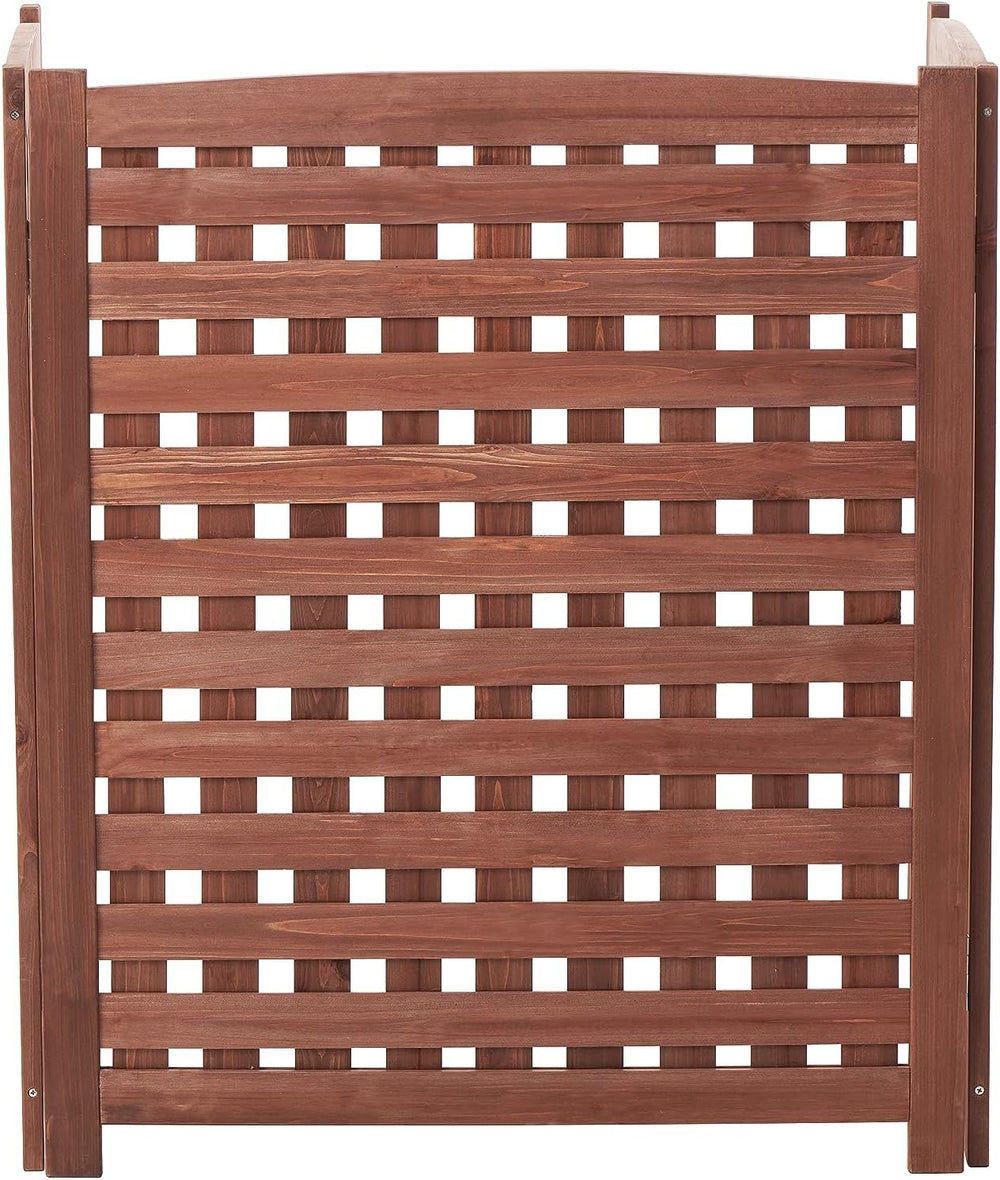 Knocbel Privacy Screen Solid Wood Decorative Fences Air Conditioner Fence Tra...