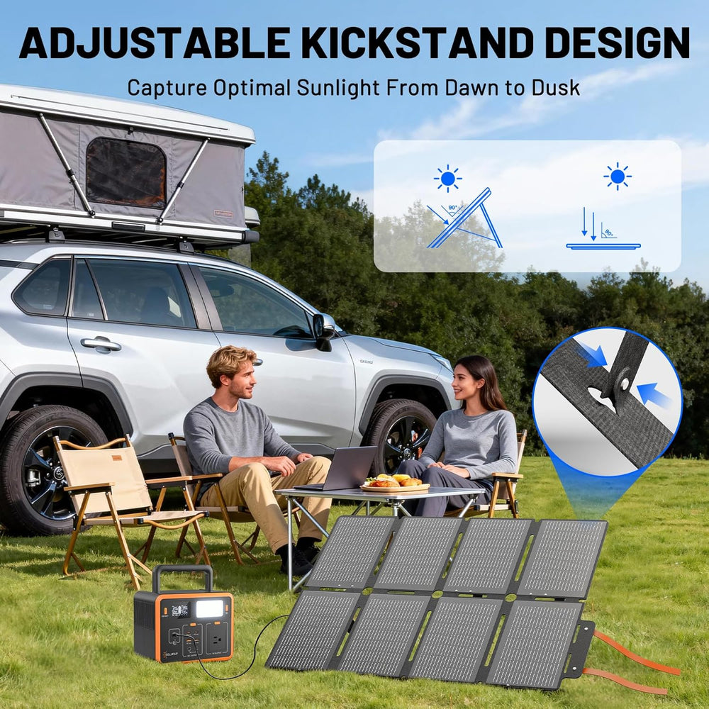 SOLUPUP 100W Portable Solar Panels-24% High Efficiency-Compact 8-fold Design ...