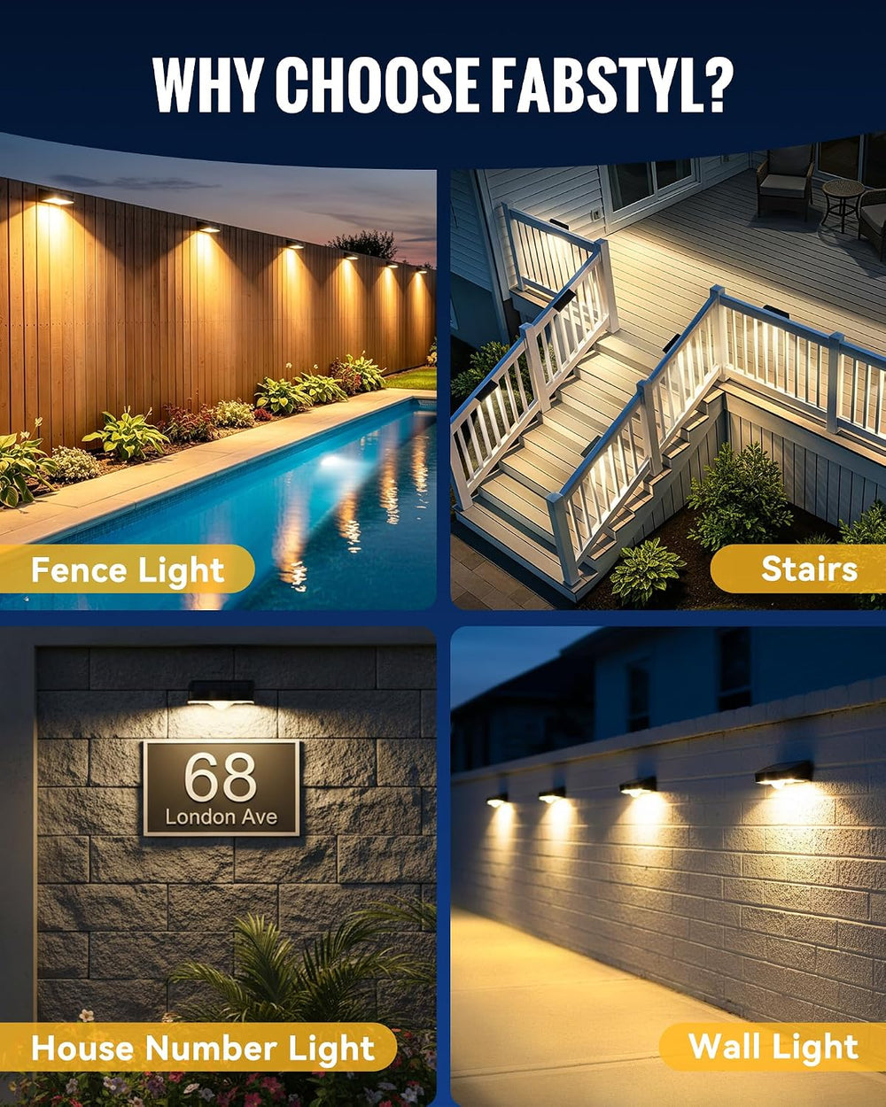 12 Pack Solar Deck Fence Lights Outdoor with 3 Modes Motion Sensor