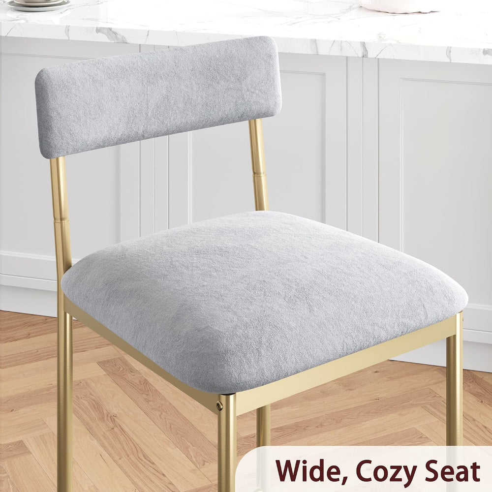Garvee Bar Stools Set of 2, Upholstered Counter Height Bar Stool with Backres...