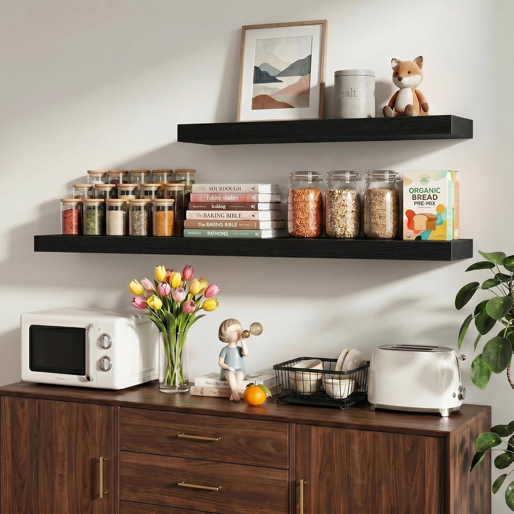 Vivelove 30 Inch Floating Shelves Wall Mounted for Display, 6.5 Deep Duty She...