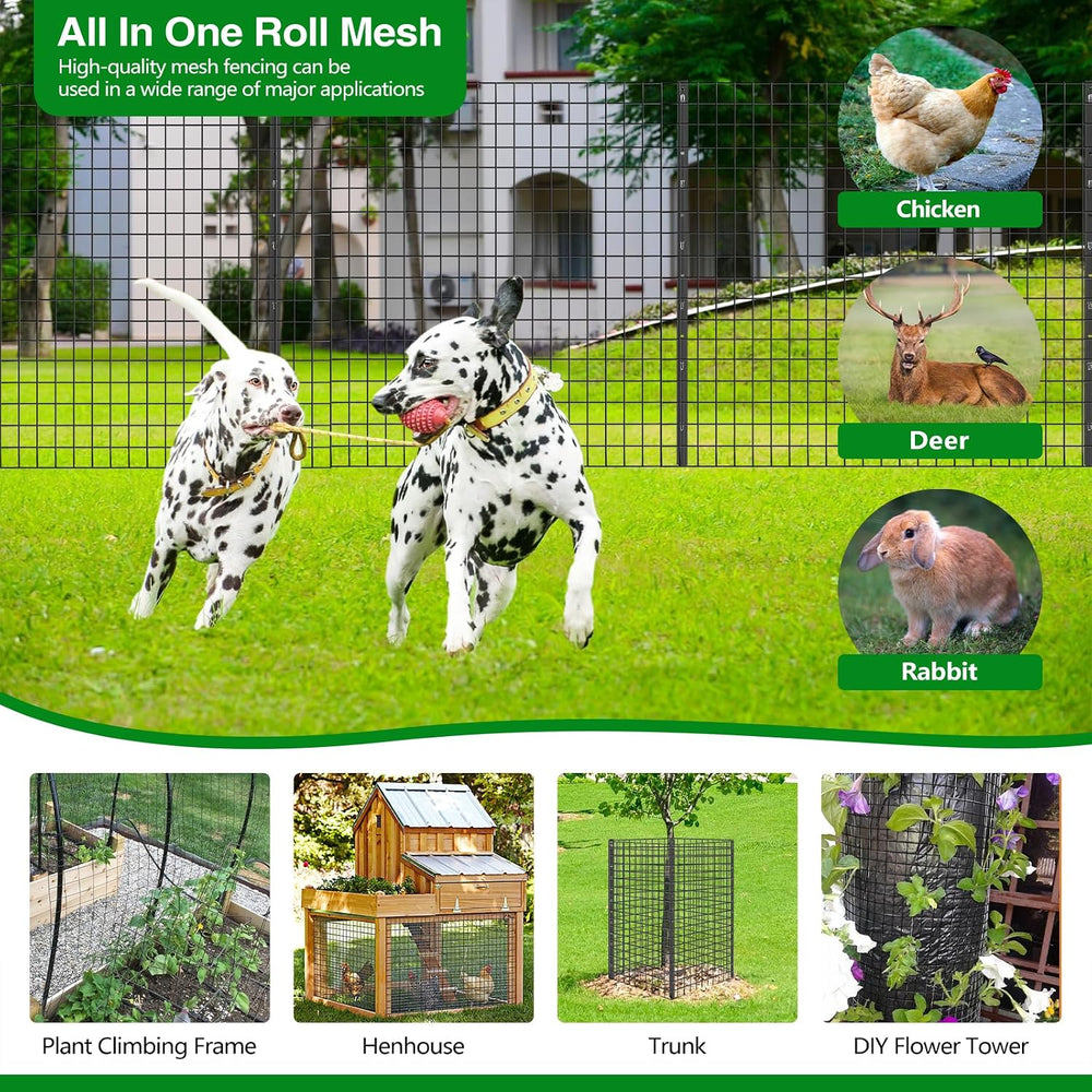 GILPWA Wire Fence, 36 in(H) X 50 ft(L) PVC Coated Welded Wire Fencing 2"...
