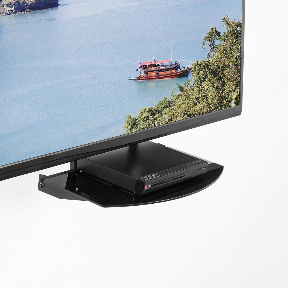 VIVO Black 18 in Under Above VESA Back of TV Wall Mount Shelf, MOUNT-SF04R