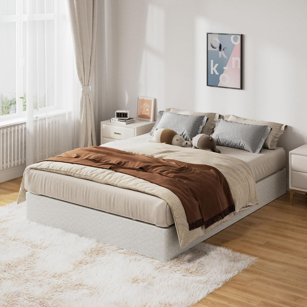 Snaye Queen Size Box Spring Bed Base 9 Inch, 3000lbs Heavy Duty Box Spring Qu...