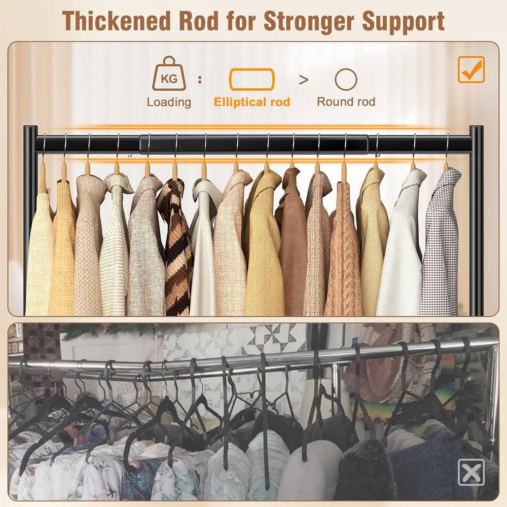 EAGMAK Heavy Duty Clothes Rack Load 420 LBS, Rolling Garment Rack with Lockab...