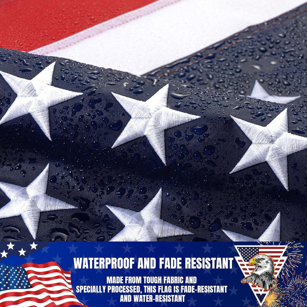 American Flag 5x8ft for Outside, Heavy Duty Nylon High Wind US Flag
